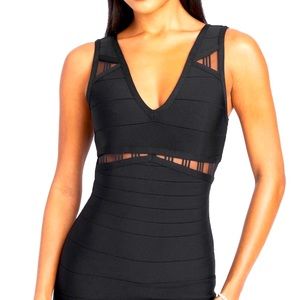 NWT Bebe illusion bandage dress